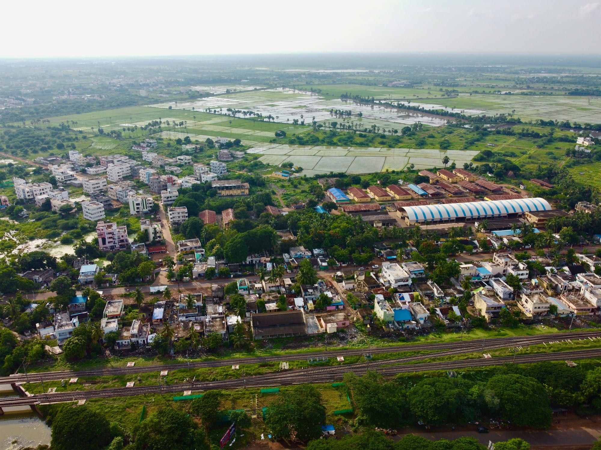 Eluru town from the air